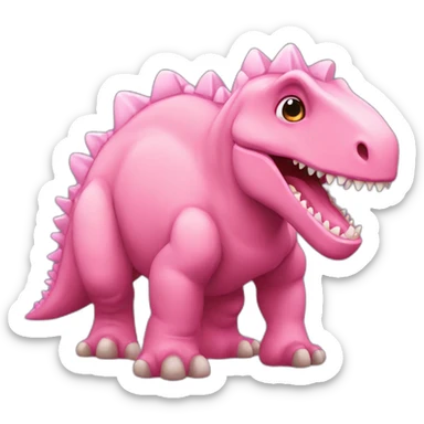 Un gros dino rose et mignon  sticker