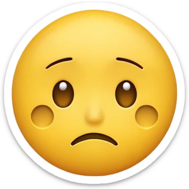 Depressed emoji sticker