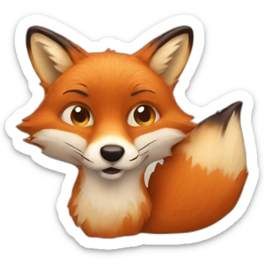 Fox distorted sticker