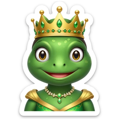 princess frog in royal outfit sticker