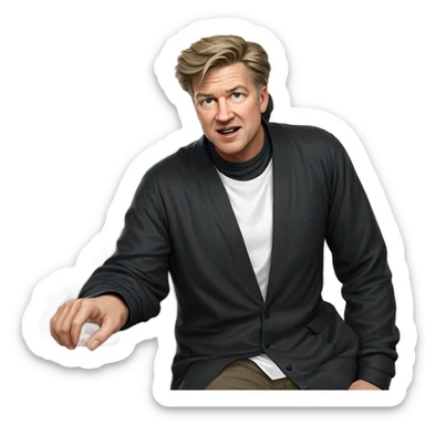 horror themed fine art portrait sticker