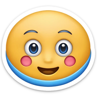 Emoji de laço azul sticker