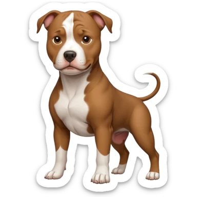 pitbull dog emoji sticker