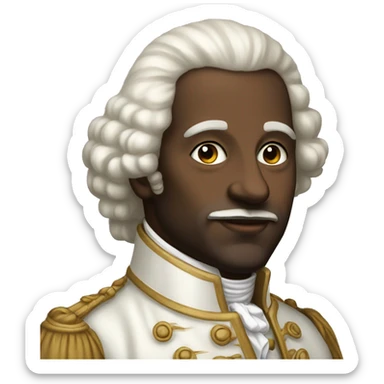 white aristocrat XVIII century sticker