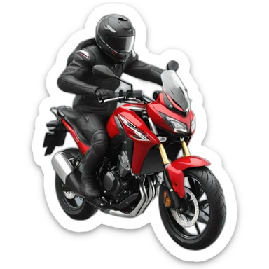 Black Honda cb500x doing a wheelie sticker