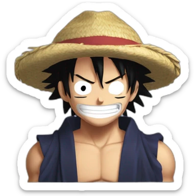 Luffy qui fouette kaido sticker