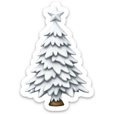 White christmas tree sticker