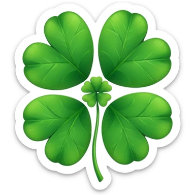 Trebol de 5 hojas emoji sticker