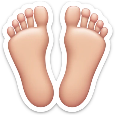 Foot with pinky toes ceosing sticker