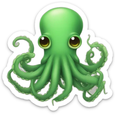 Cute kraken Holding a Sign in his tentacles sticker