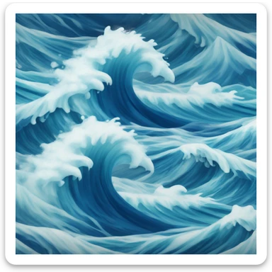 sea waves sticker