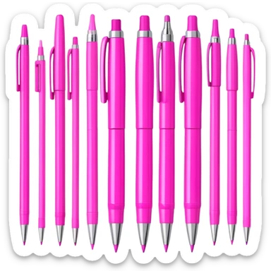 Pink pens sticker