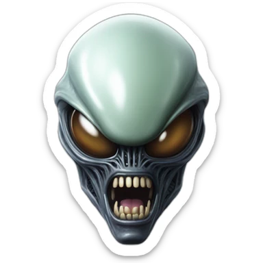 xenomorph alien face sticker