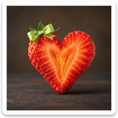 food heart emoji with a bow accent sticker