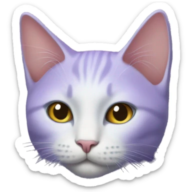 Lilac cat in lilac flowers sticker