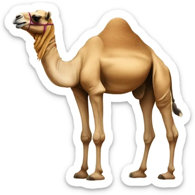 Arabian camel on desert  sticker