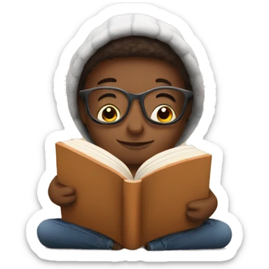 Cozy with a book sticker