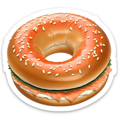 Salmon bagel  sticker
