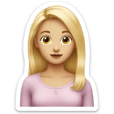 Girl blond with hazel eyes sticker