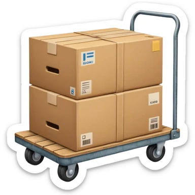 Furniture Dolly – with a sofa or boxes stacked on it sticker