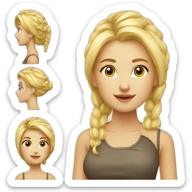 Blondynka w okularach i mini sticker