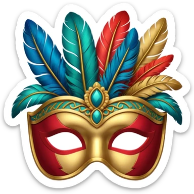 ancient Roman party masks sticker
