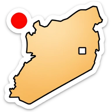 jordan map icon black and white no background just the outline sticker
