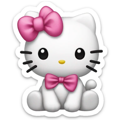 Hello kitty with a bow  sticker