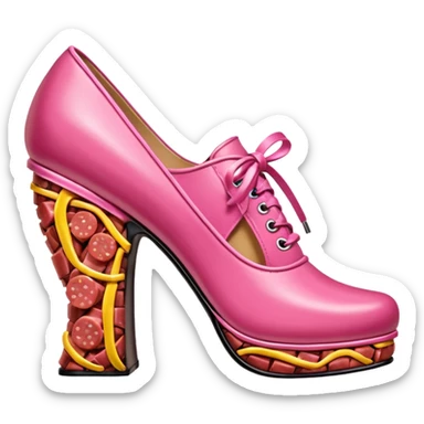 Betsey Johnson style spam meat shoe sculpture  sticker