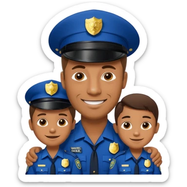 A proud dad who is proud of his children and is a police officer sticker