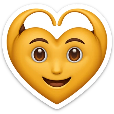 Je veux l'emoji main en cœur 🫶🏾 avec une main marron et une main blanche sticker