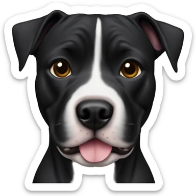 black staffordshire bull terrier sticker