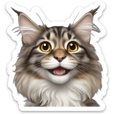 Flying maine coon sticker