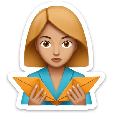 Street Origami Folder woman sticker