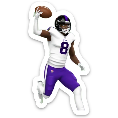 Lamar Jackson number 8 scoring touchdown  sticker