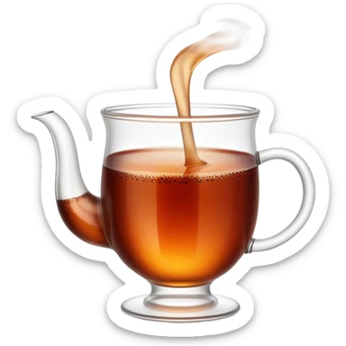 Cinematic Realistic Turkish Tea Pop Culture Emoji, featuring an inviting portrayal of a steaming glass of Turkish tea rendered with rich textures and warm, convivial lighting. sticker
