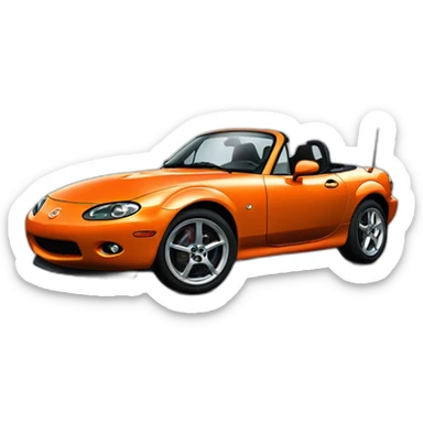 mazda mx-5 nb 1999 orange evolution sticker