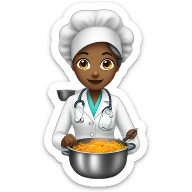 Doctor she cooking dinner sticker