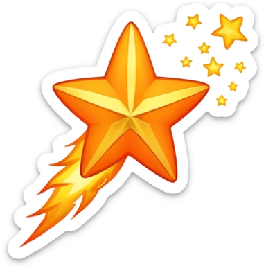 Asteriod emoji make it dalling like a shooting star sticker