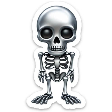 Skeleton made out of chrome sticker