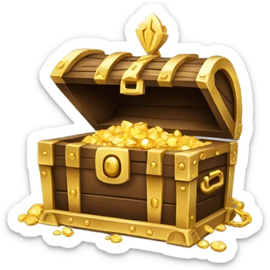 treasure chest with jewellry sticker