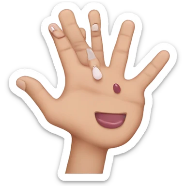 Middle finger nail polish sticker