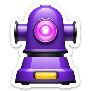 purple police siren sticker