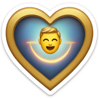 heart with a halo on top sticker