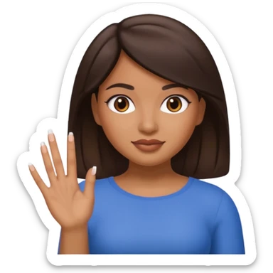 latina girl memoji with nail sticker