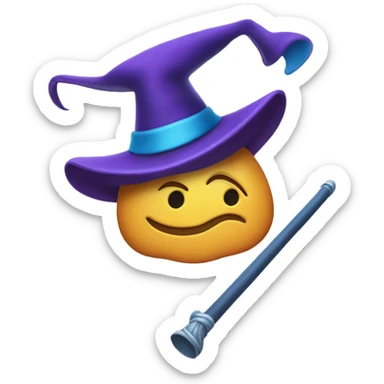 magic hat and wand with warner brothers coloring sticker