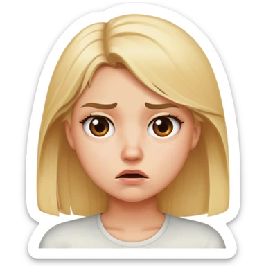 Annoyed blonde girl sticker