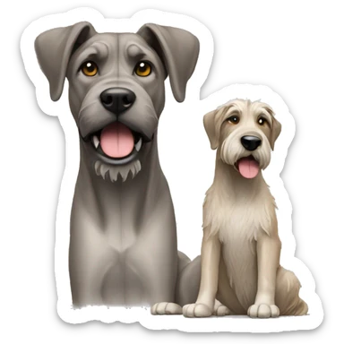 Boxer dog with sharp pointed ears and Irish wolfhound sticker