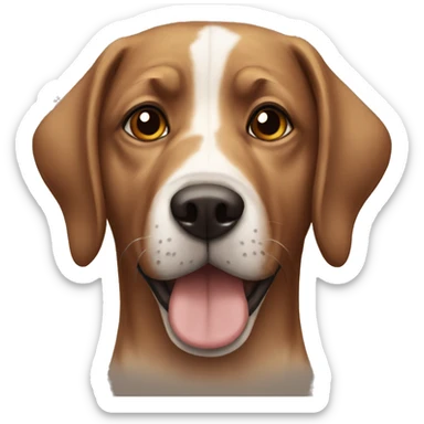 realistic brown eyed dog sticker
