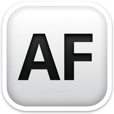 AFK in black, highlighted in white sticker